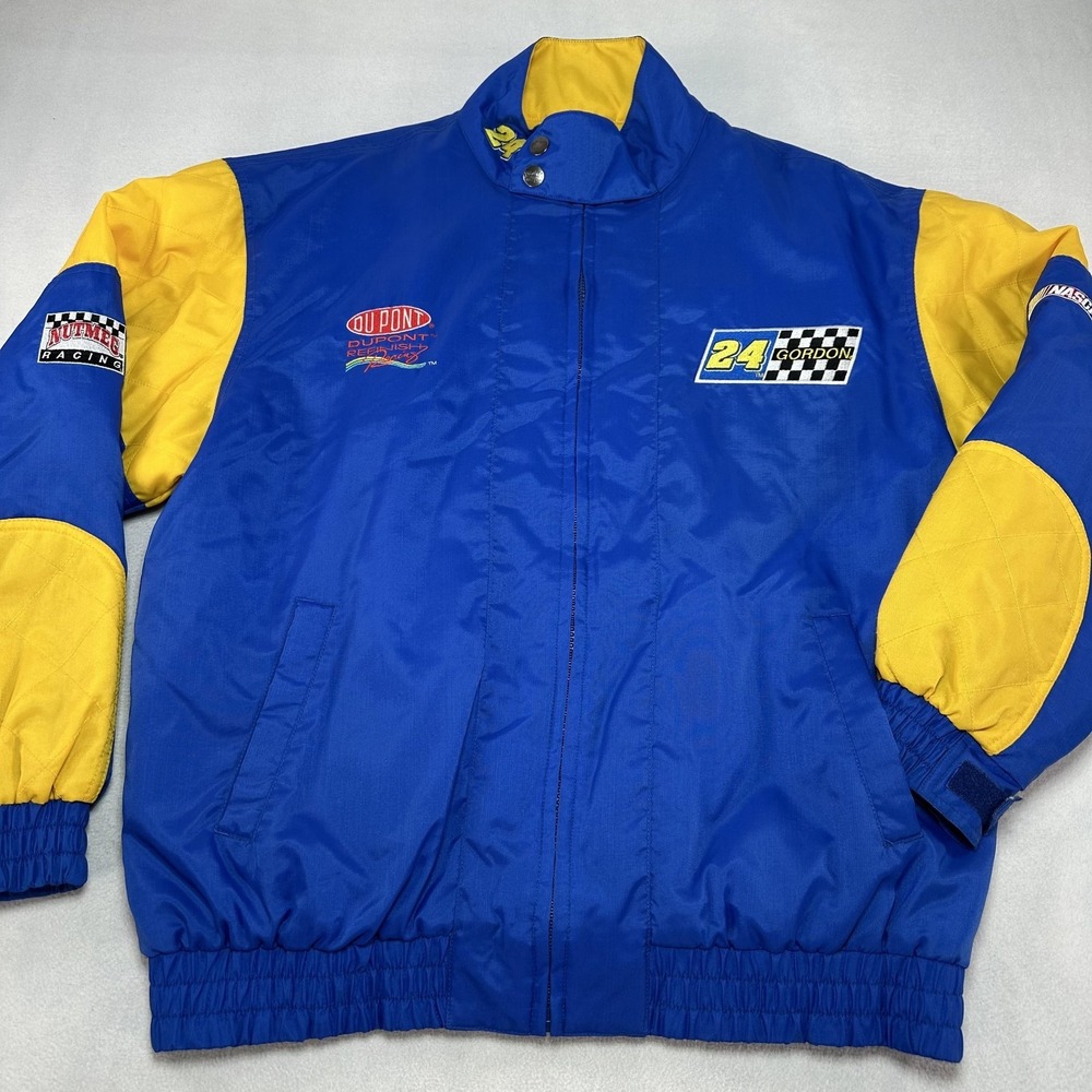 Vintage Jeff Gordon‎ Jacket Mens Large Blue NASCAR Racing Hendrick Nutmeg 24